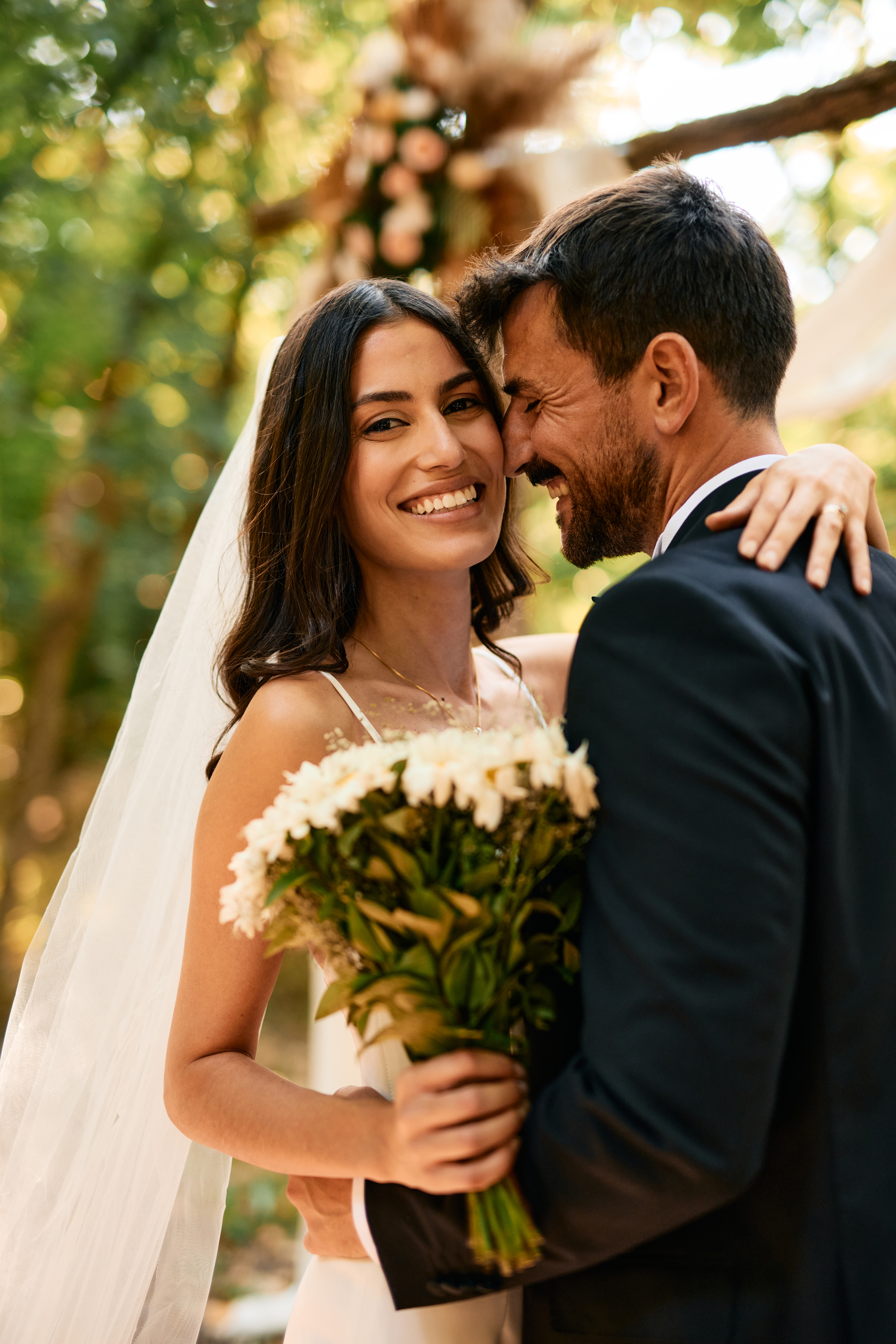 Wedding Couple In Woods